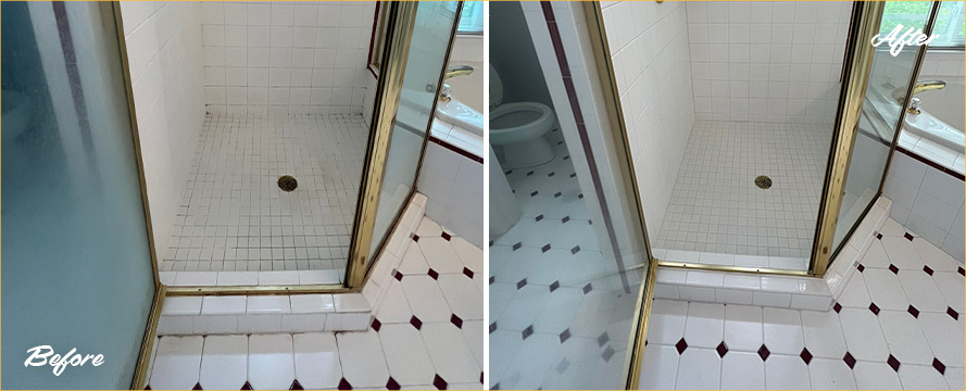 Shower Expertly Restored by Our Professional Tile and Grout Cleaners in Lexington, MA