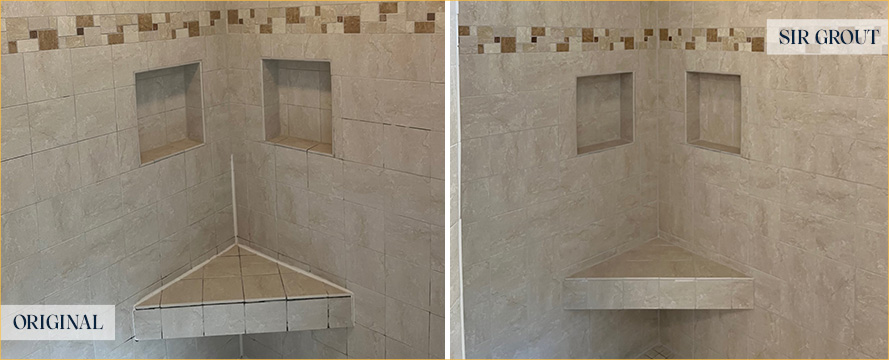 Shower Beautifully Restored by Our Tile and Grout Cleaners in North Andover, MA