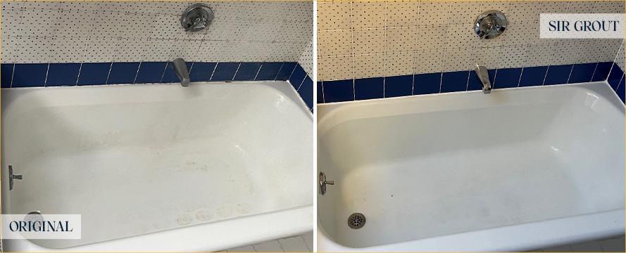 Shower Before and After a Superb Grout Sealing in Auburndale, MA