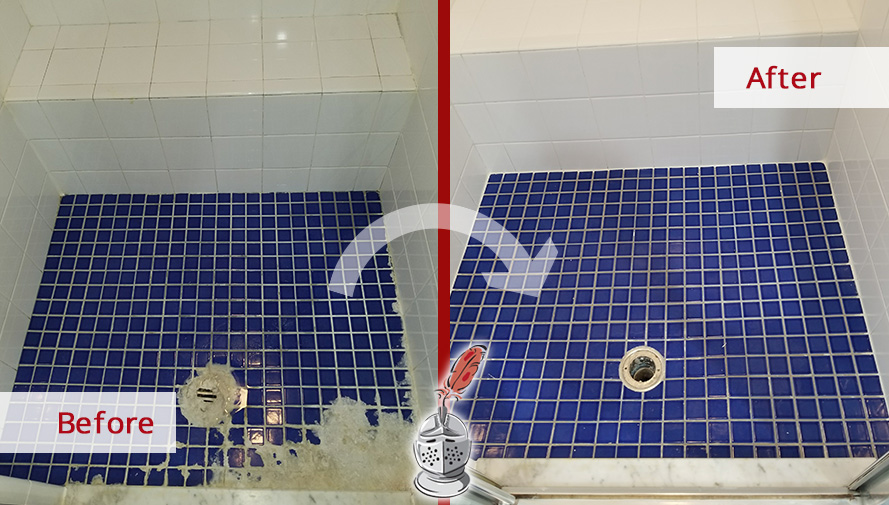 how to clean slate tile shower